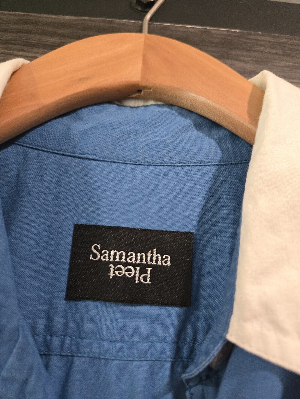Samantha Pleet Embroidered Window Plant Dress Blue Size Small - See Description - Picture 5 of 10
